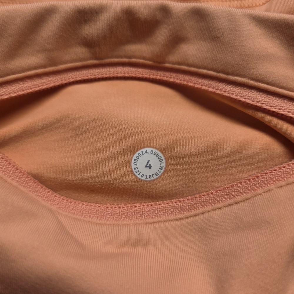 Lululemon Speed Up High-Rise Lined Short 4"Sunny Coral Sz 4 W7BJ8T Orange - Picture 7 of 8